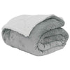Vidaxl gooi deken grijs 220 x 240 cm fleece