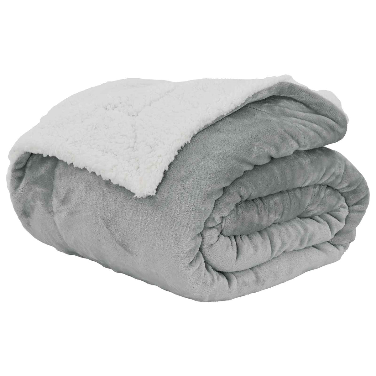 Vidaxl gooi deken grijs 220 x 240 cm fleece