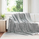 Vidaxl gooi deken grijs 240 x 270 cm fleece