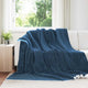 Vidaxl plaid marineblauw 220 x 240 cm 2.67 kg fleece