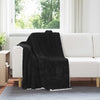 Vidaxl gooi deken zwart 130 x 150 cm fleece