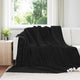 Vidaxl gooi deken zwart 220 x 240 cm fleece
