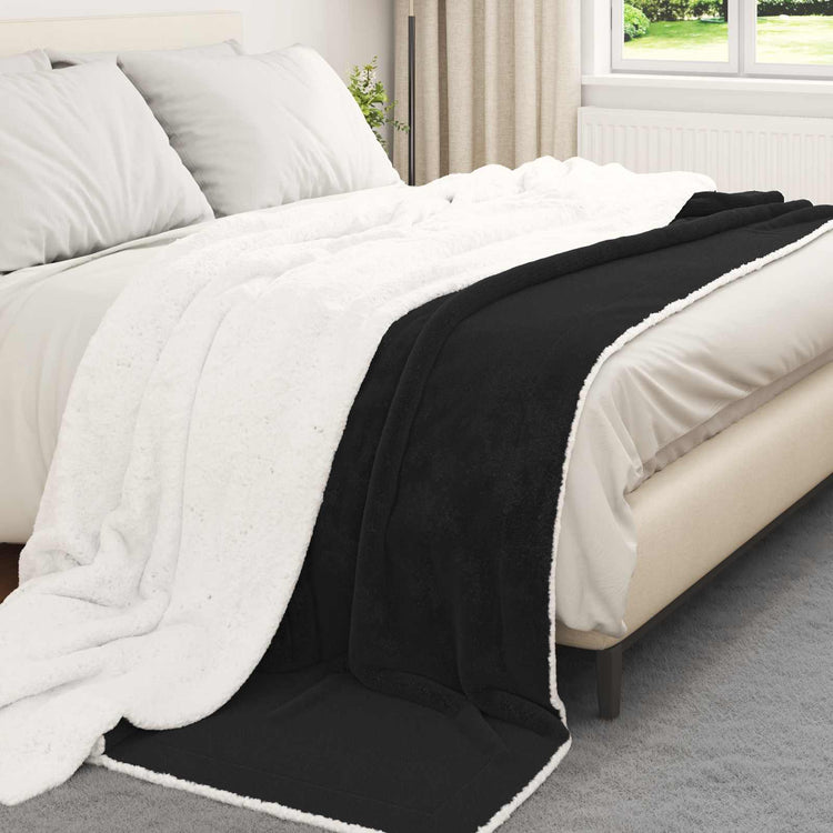 Vidaxl plaid zwart 240 x 270 cm 3.17 kg fleece