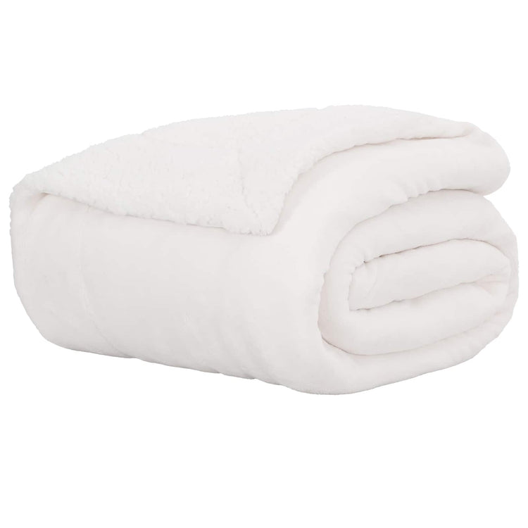 Vidaxl gooi deken wit 150 x 200 cm fleece