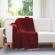 Vidaxl plaid bordeaux rood 130 x 150 cm 1 kg fleece