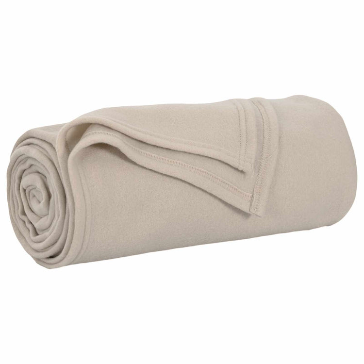Vidaxl gooi deken beige 240 x 220 cm fleece