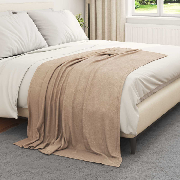 Vidaxl plaid camel 170 x 130 cm 0.34 kg fleece