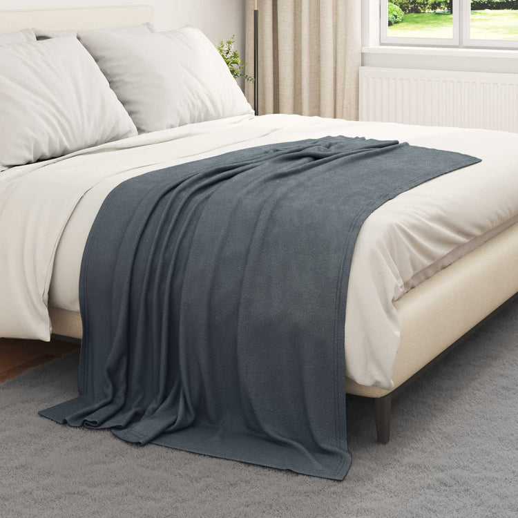 Vidaxl plaid donkergrijs 170 x 130 cm 0.33 kg fleece