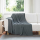 Vidaxl gooi deken donkergrijs 200 x 150 cm fleece