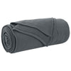 Vidaxl gooi deken donkergrijs 240 x 220 cm fleece