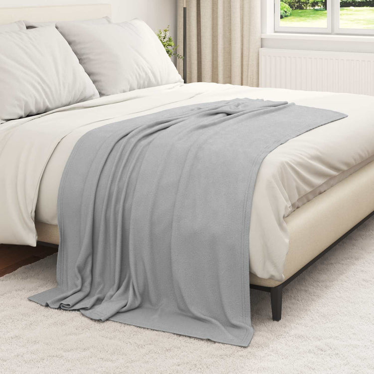 Vidaxl plaid grijs 170 x 130 cm 0.33 kg fleece