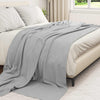 Vidaxl gooi deken grijs 240 x 220 cm fleece