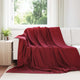Vidaxl plaid bordeaux rood 240 x 220 cm 0.74 kg fleece