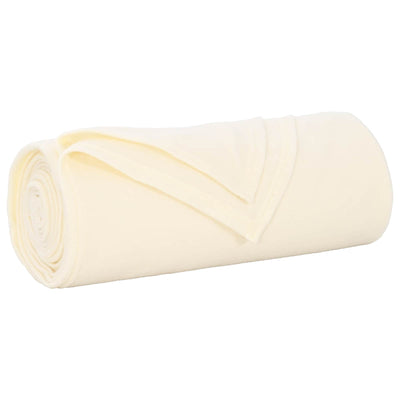 Vidaxl gooi deken crème 240 x 220 cm fleece