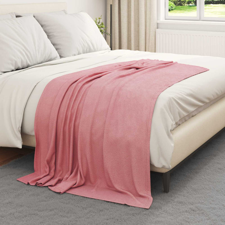 Vidaxl plaid roze 170 x 130 cm 0.31 kg fleece