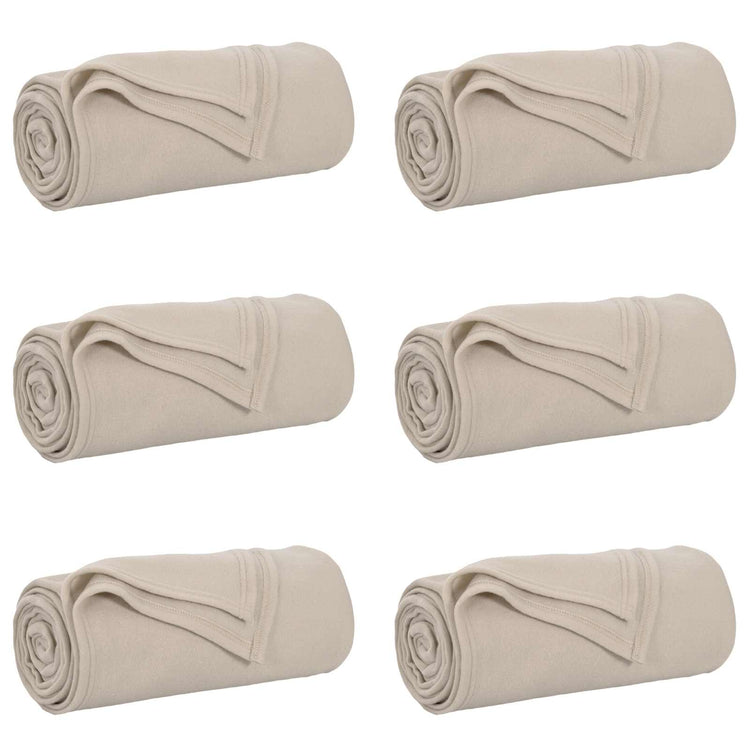 Vidaxl kleden 6 pcs beige 170 x 130 cm fleece