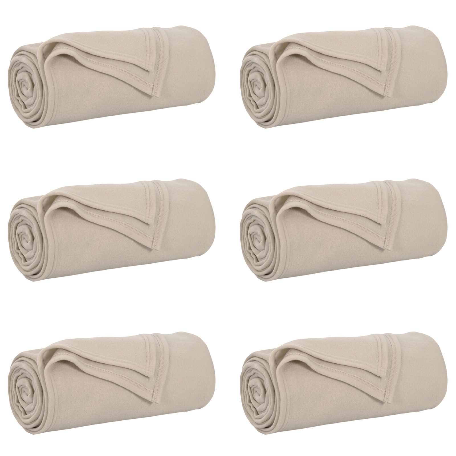 Vidaxl kleden 6 pcs beige 240 x 220 cm fleece