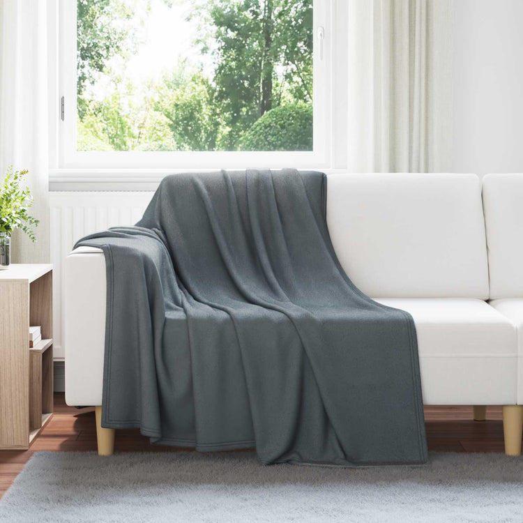 Vidaxl kleden 6 pcs donkergrijs 200 x 150 cm fleece
