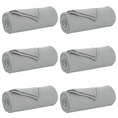Vidaxl kleden 6 st grijs 170 x 130 cm 1.86 kg fleece