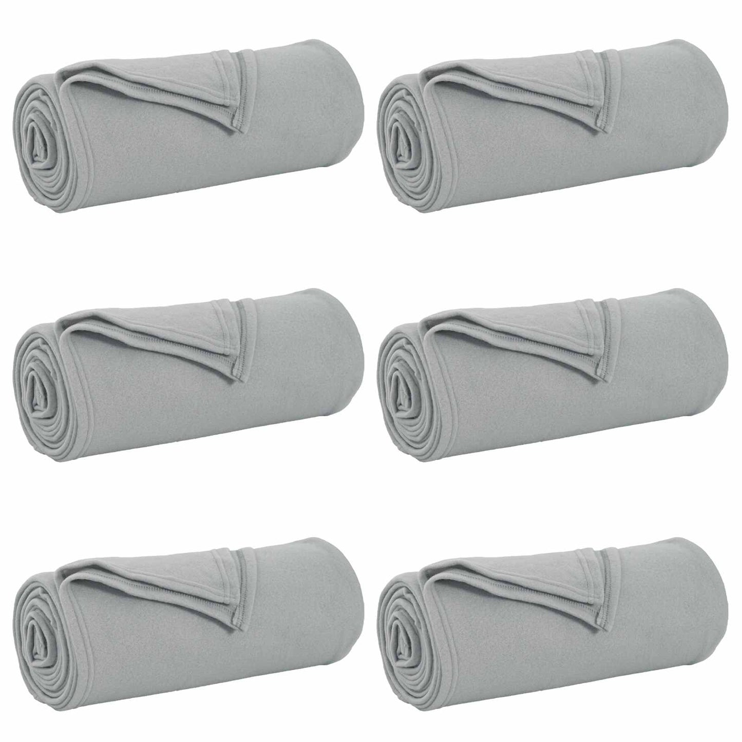 Vidaxl kleden 6 pcs grijs 240 x 220 cm fleece