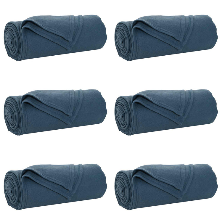 Vidaxl kleden 6 st marineblauw 240 x 220 cm 4.49 kg fleece