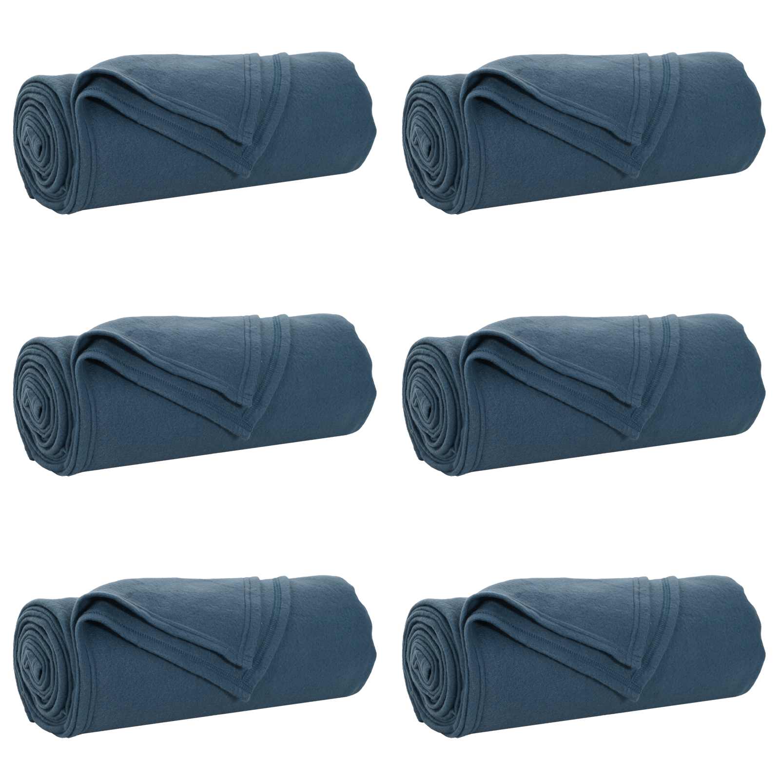 Vidaxl kleden 6 pcs marineblauw 270 x 240 cm fleece
