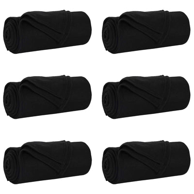 Vidaxl kleden 6 st zwart 200 x 150 cm 2.61 kg fleece