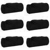Vidaxl kleden 6 pcs zwart 240 x 220 cm fleece