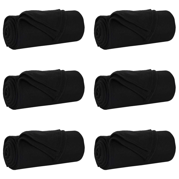 Vidaxl kleden 6 st zwart 240 x 220 cm 4.28 kg fleece