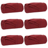 Vidaxl kleden 6 pcs bordeaux rood 170 x 130 cm fleece