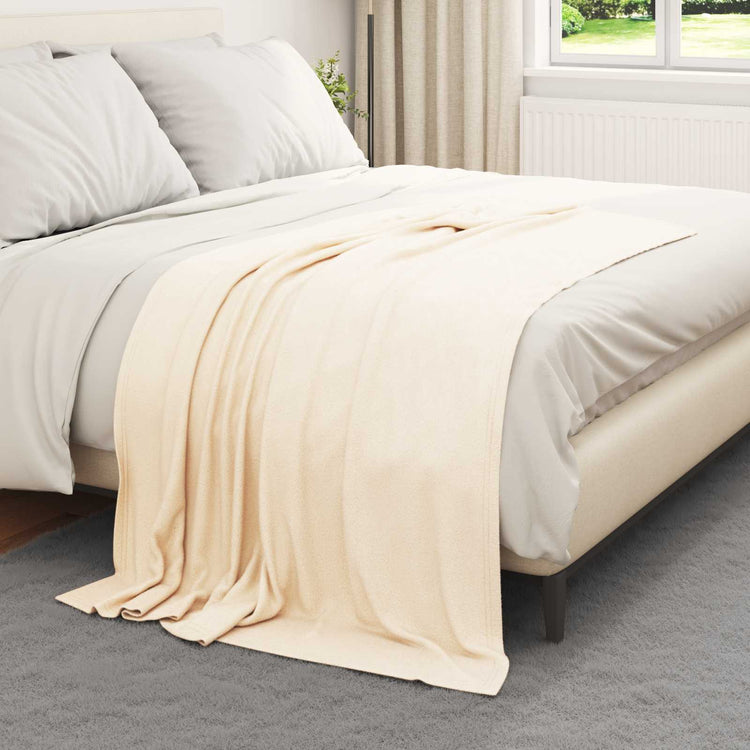 Vidaxl kleden 6 st crèmekleurig 170 x 130 cm 1.86 kg fleece