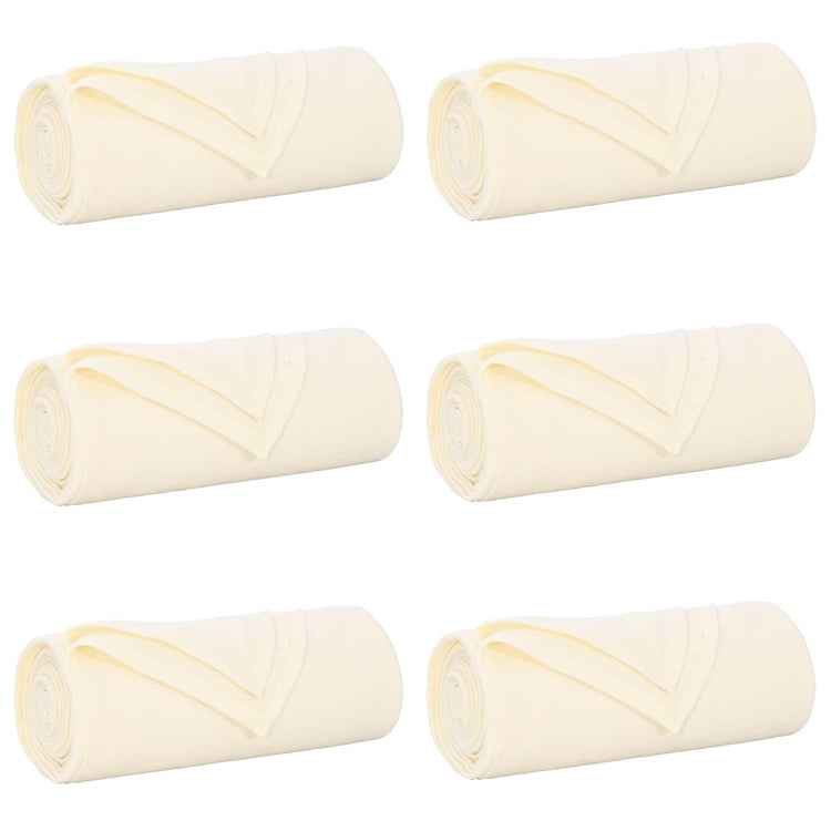 Vidaxl kleden 6 st crèmekleurig 240 x 220 cm 4.28 kg fleece