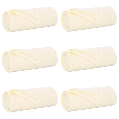 Vidaxl kleden 6 st crèmekleurig 270 x 240 cm 5.44 kg fleece