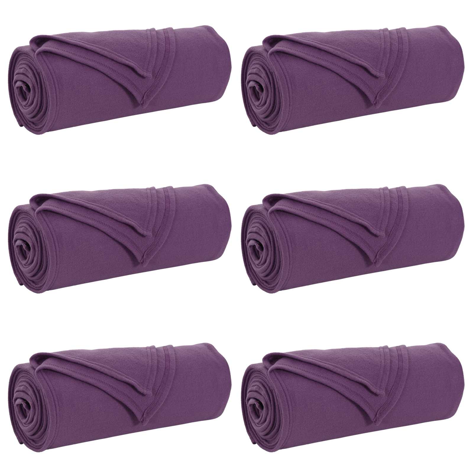 Vidaxl kleden 6 pcs paars 170 x 130 cm fleece
