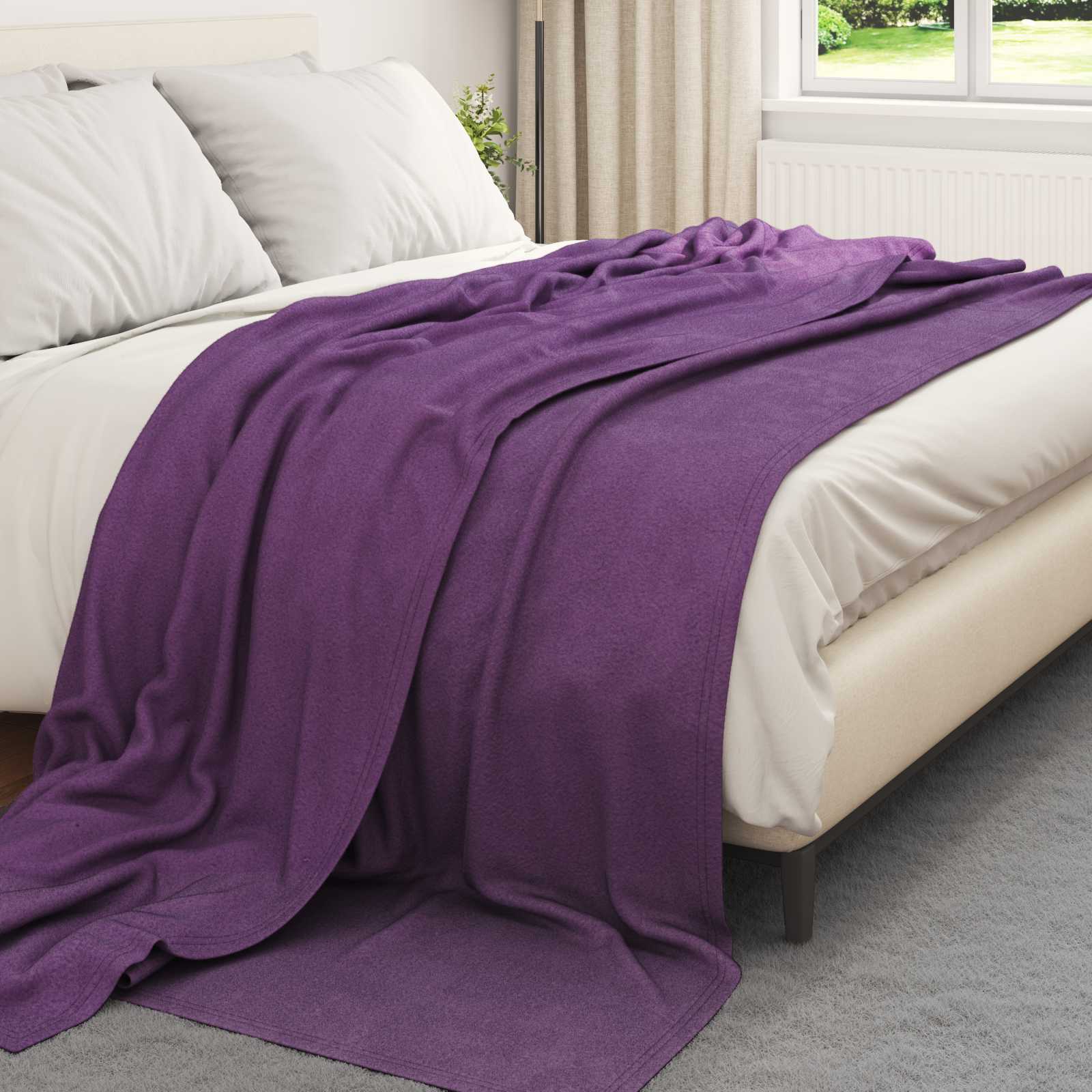 Vidaxl kleden 6 pcs paars 240 x 220 cm fleece