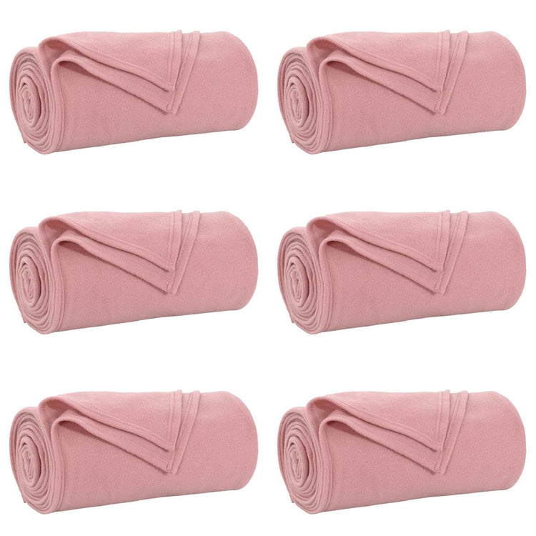 Vidaxl kleden 6 st roze 240 x 220 cm 4.44 kg fleece
