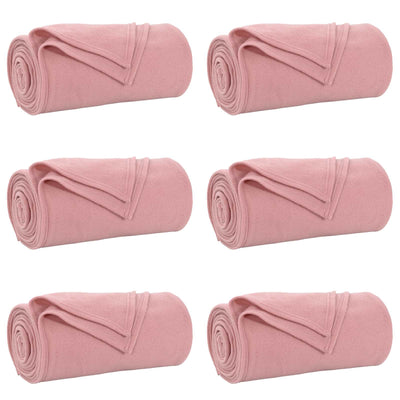 Vidaxl kleden 6 st roze 270 x 240 cm 5.44 kg fleece