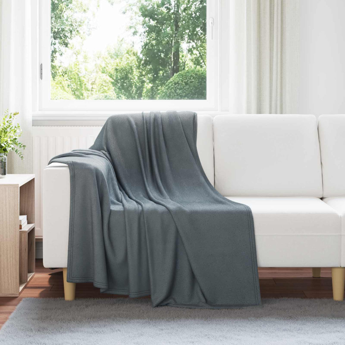 Vidaxl kleden 24 pcs donkergrijs 170 x 130 cm fleece