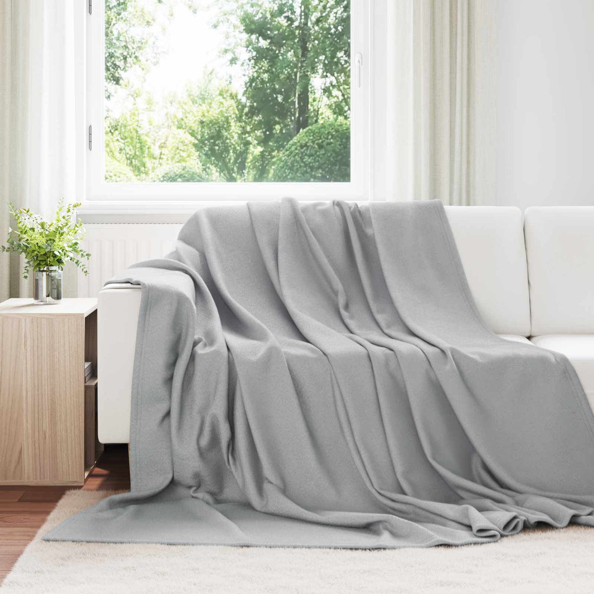 Vidaxl kleden 24 pcs grijs 240 x 220 cm fleece