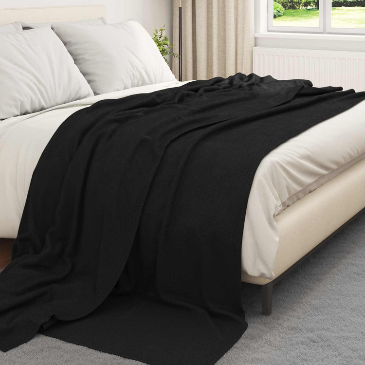 Vidaxl kleden 24 st zwart 240 x 220 cm 17.63 kg fleece