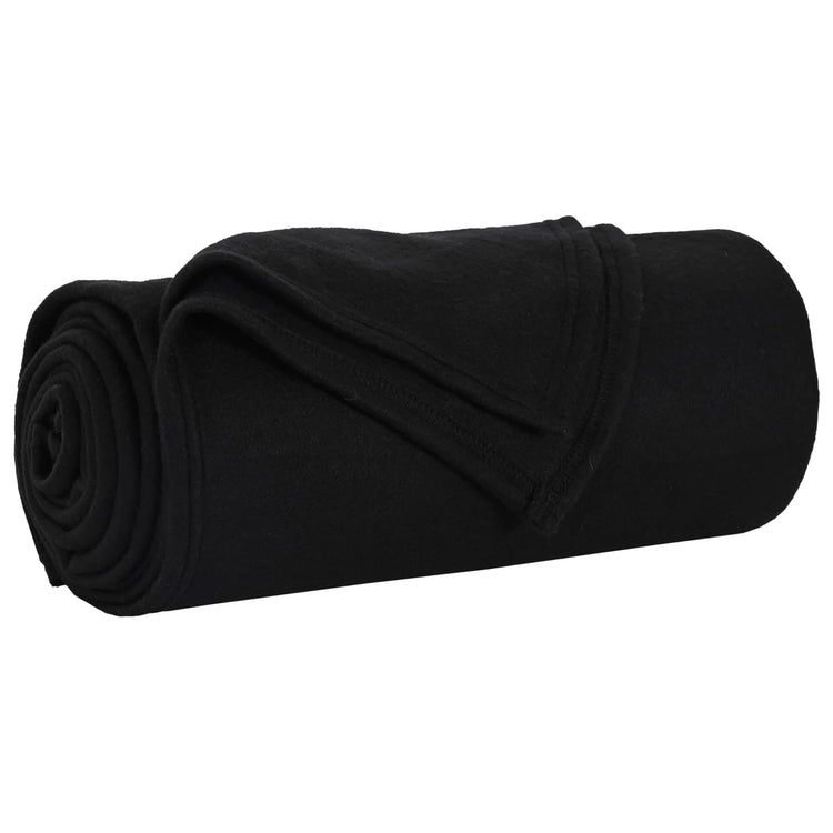 Vidaxl kleden 24 st zwart 240 x 220 cm 17.63 kg fleece