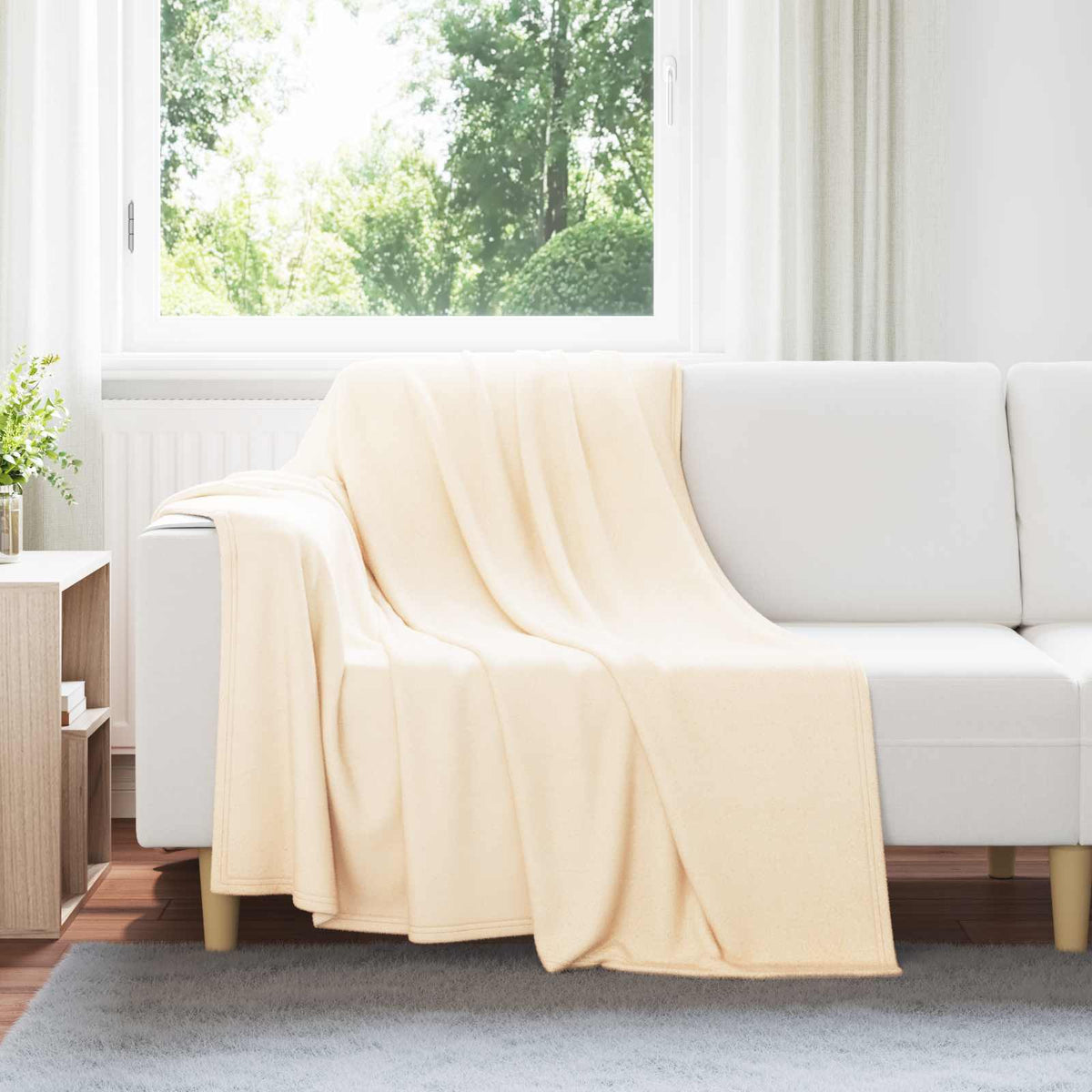 Vidaxl kleden 24 pcs crème 200 x 150 cm fleece