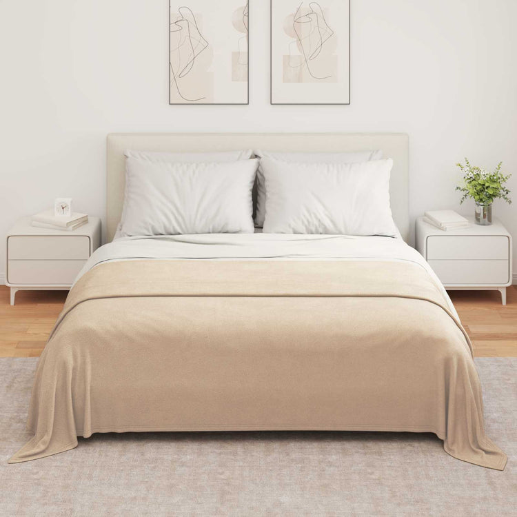Vidaxl plaid camel 280 x 210 cm 0.8 kg fleece