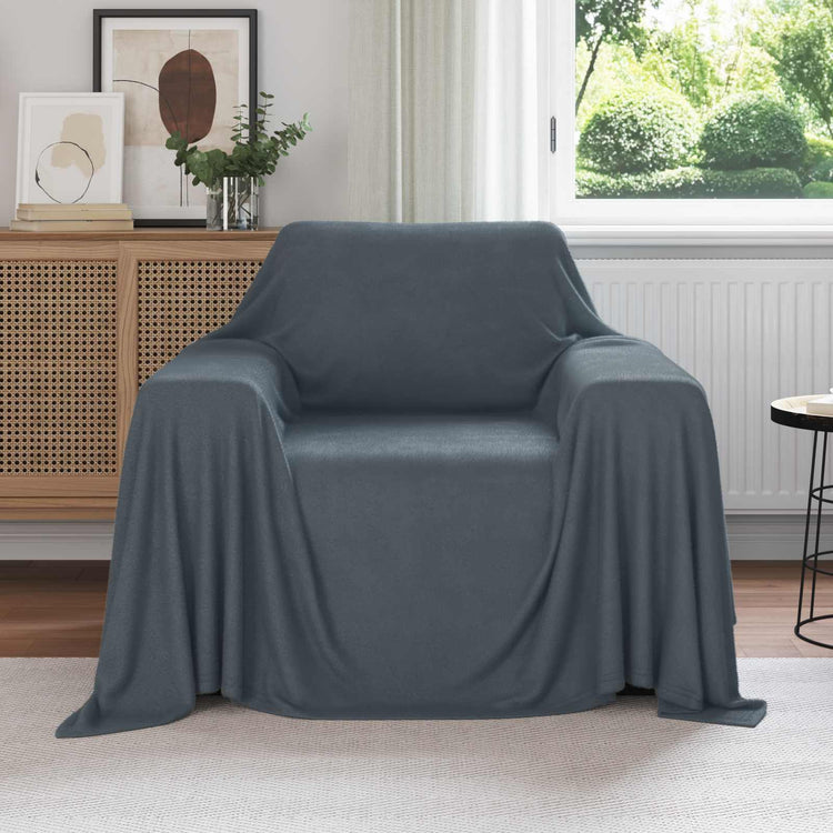 Vidaxl plaid donkergrijs 210 x 140 cm 0.41 kg fleece