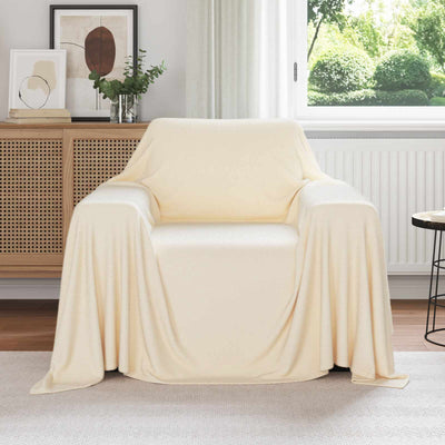 Vidaxl kleden 6 st crèmekleurig 210 x 140 cm 2.48 kg fleece