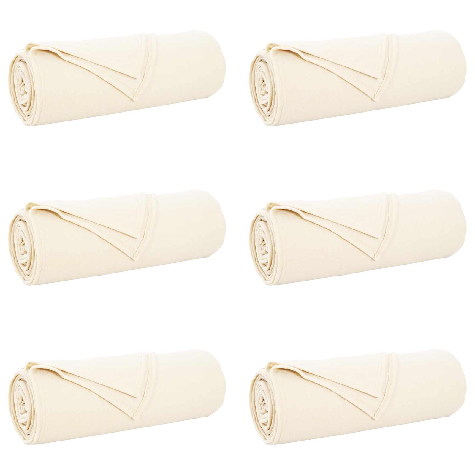 Vidaxl kleden 6 pcs crème 210 x 140 cm fleece