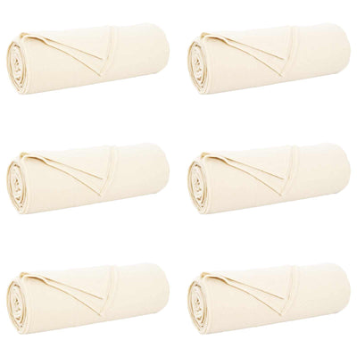 Vidaxl kleden 6 st crèmekleurig 210 x 140 cm 2.48 kg fleece