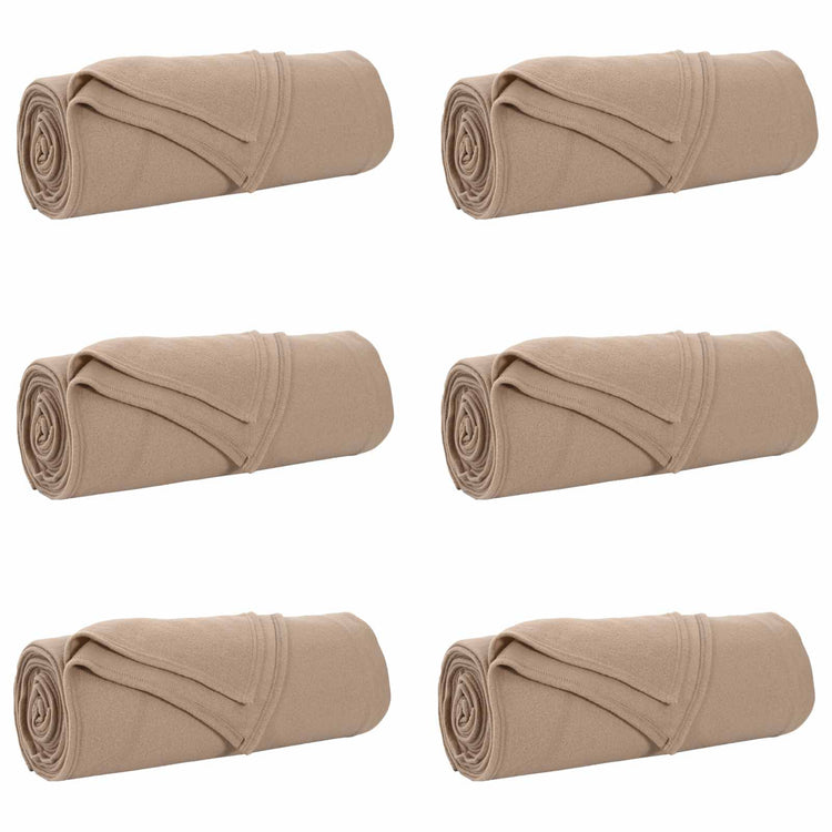 Vidaxl kleden 6 pcs kameel 210 x 140 cm fleece