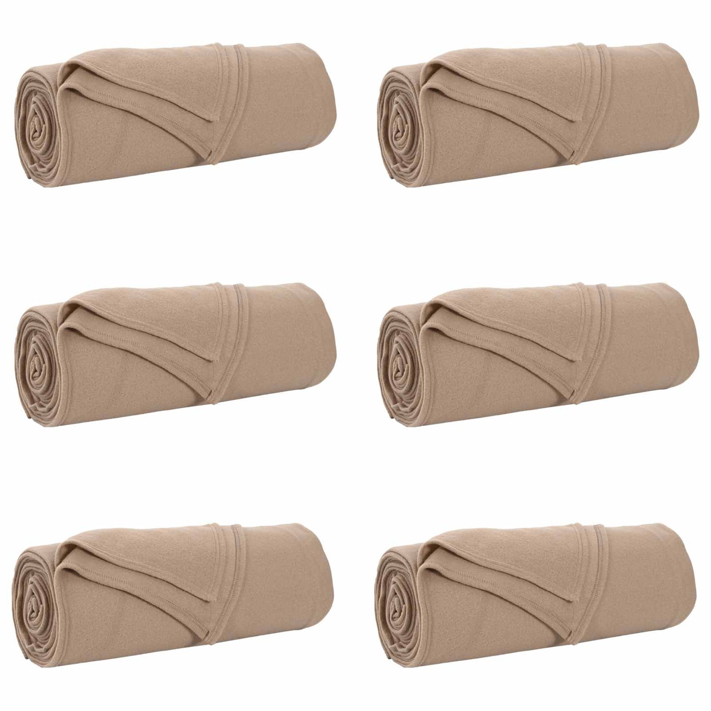 Vidaxl kleden 6 pcs kameel 280 x 210 cm fleece