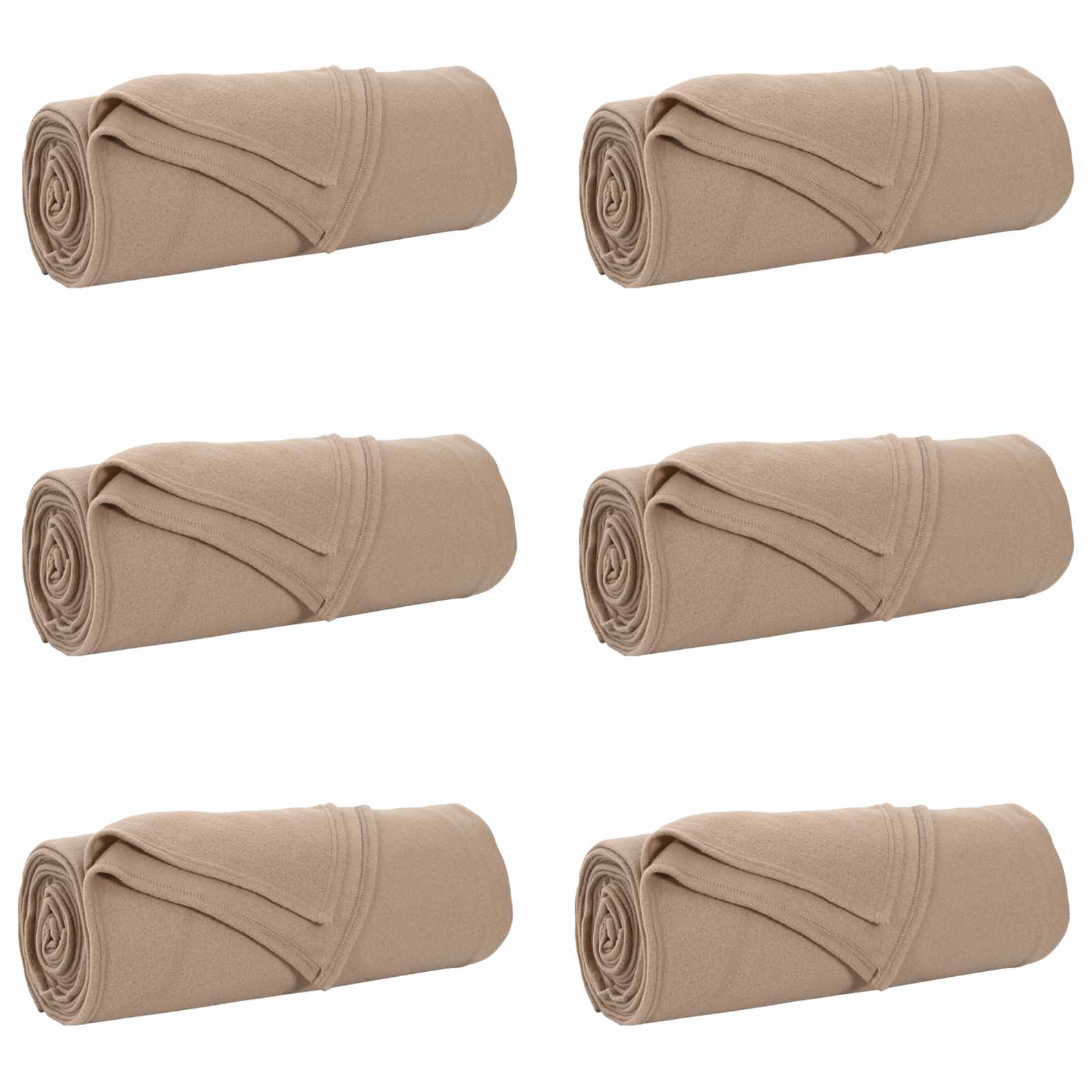 Vidaxl kleden 6 pcs kameel 280 x 210 cm fleece